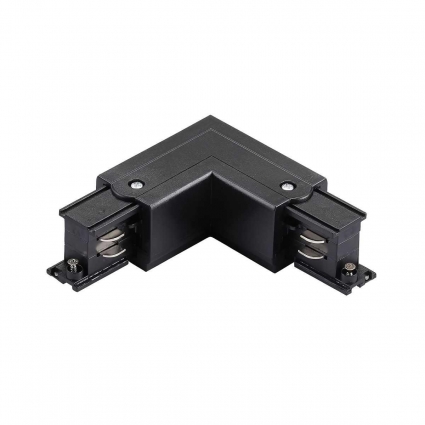 Соединение угловое перекидное с подводом питания к треку 5040xx-(F)/(R) Quattro Lightstar 504127-FRPS, цвет черный,  в стиле Хай-тек