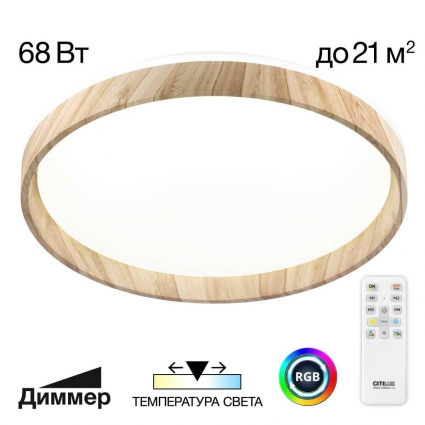 Потолочный светодиодный светильник Citilux Enzo CL753452G для спальни площадью до 21 кв.м.