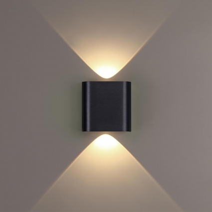 Настенный светильник Odeon Light Magnum Hightech 7191/2WL на площадь до 1 кв.м., цвет черный,  в стиле Хай-тек