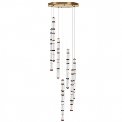 Каскадная люстра Odeon Light Collier L-Vision 5455/210L на площадь до 85 кв.м., цвет бронза