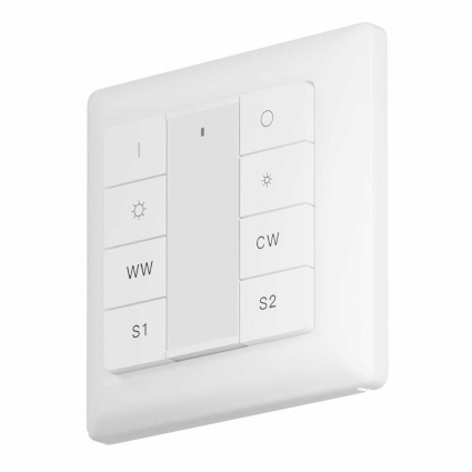 Кнопочная настенная панель 8-ми клавишная DALI Maytoni Lighting control 721053, цвет белый
