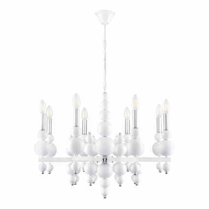 Подвесная люстра Lumion Nana Moderni 8260/8 на площадь до 16 кв.м., цвет белый,  в классическом стиле