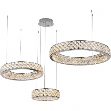 Подвесная люстра Stilfort Rhombus 4040/09/03P+PL, цвет хром