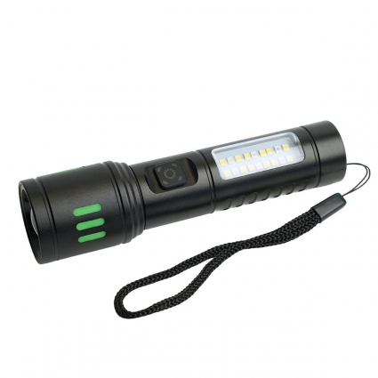 Фонарь ручной Feron TH2411 с аккумулятором TYPE-C ZOOM 51619, цвет черный