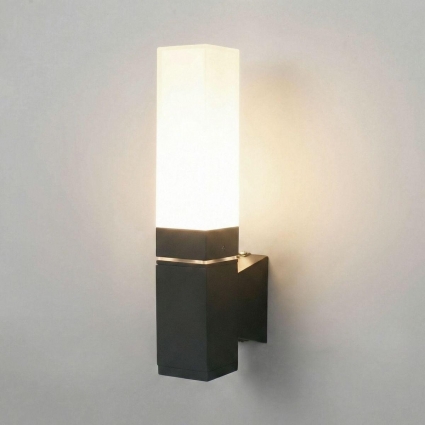 Уличный настенный светодиодный светильник Elektrostandarda 1534 TECHNO LED 3000K чёрный a072067, цвет черный,  в современном стиле