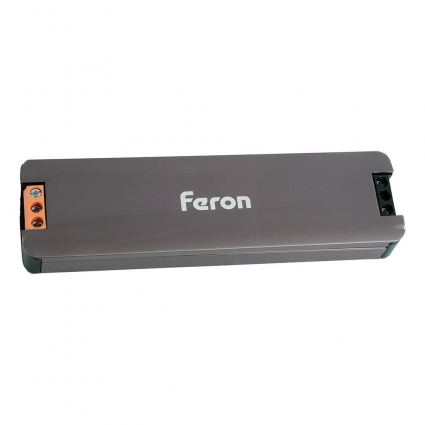 Трансформатор электронный для светодиодной ленты 300W 12V IP67 (драйвер), LB007 Feron 53148, цвет серый