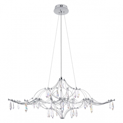 Подвесная люстра Loft IT Mira 10587/1000 Silver Asfour, цвет серебро,  в стиле арт-деко
