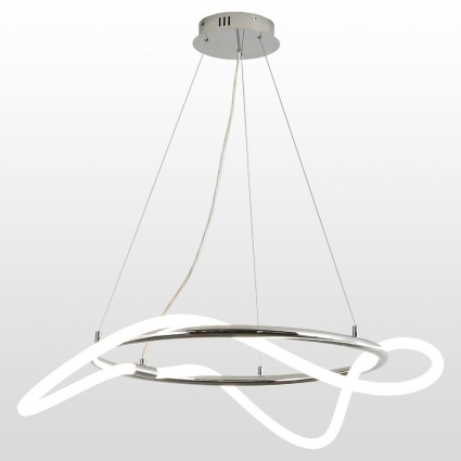 Подвесной светодиодный светильник Lussole Loft River LSP-8390 для спальни, цвет белый,  в стиле Хай-тек