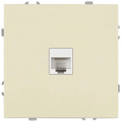 Розетка ЭРА Galaxy 15-3107-02 информационная RJ45 IP20 слоновая кость Б0070737, цвет белый