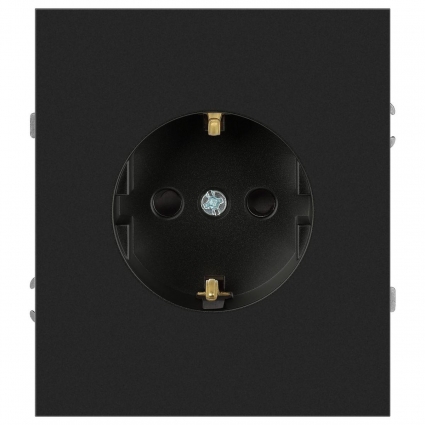 Розетка ЭРА Arktik 16-2102-05 с заземлением 2P+E Schuko со шторками 16А-250В антрацит Б0070428, цвет серый