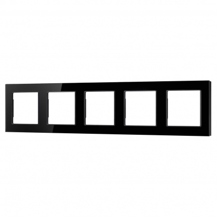 Рамка стеклянная FRM-GLARE-GS-5-BK Arlight 043806, цвет черный