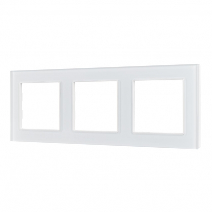 Рамка стеклянная FRM-GLARE-GS-3-WH Arlight 043799, цвет белый