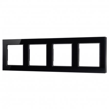 Рамка стеклянная FRM-GLARE-GS-4-BK Arlight 043803, цвет черный