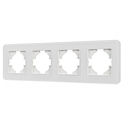 Рамка стеклянная FRM-OMALI-SFGS-4-WH Arlight 049716, цвет белый