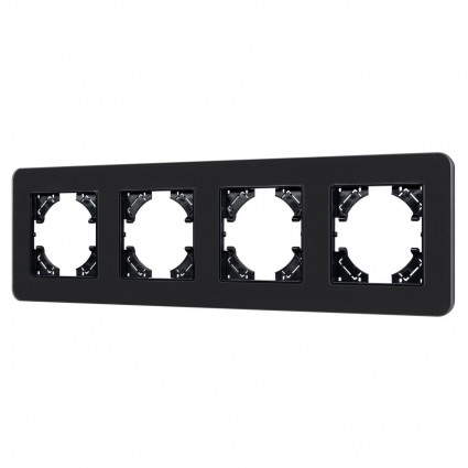 Рамка стеклянная FRM-OMALI-SFGS-4-BK Arlight 049717, цвет черный