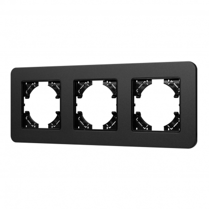 Рамка алюминиевая FRM-AKIRY-SFAL-3-BK Arlight 049741, цвет черный