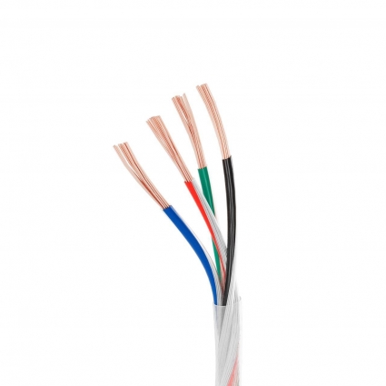 Провод питания ARL-20AWG-CLEAR-4Wire-CU-Double (4x0.75mm) Arlight 040594, цвет прозрачный, прозрачный