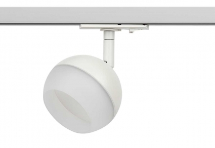 Трековый светильник однофазный ЭРА Round TR46-GX53 WH Б0054152, цвет белый