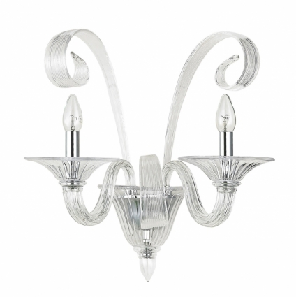 Бра Donolux Firenze W110218/2clear для гостиной площадью до 6.7 кв.м., цвет белый,  в классическом стиле