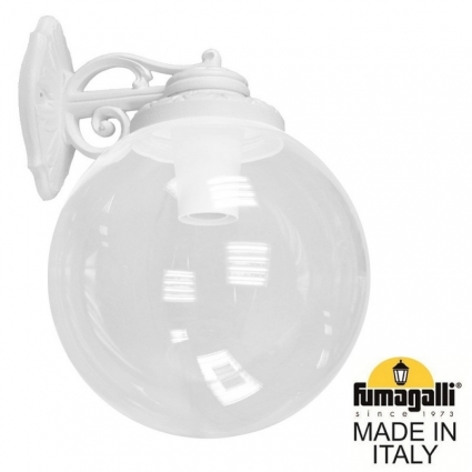 Уличный настенный светильник Fumagalli G30.131.000.WXE27DN на площадь до 4 кв.м., цвет белый,  в классическом стиле