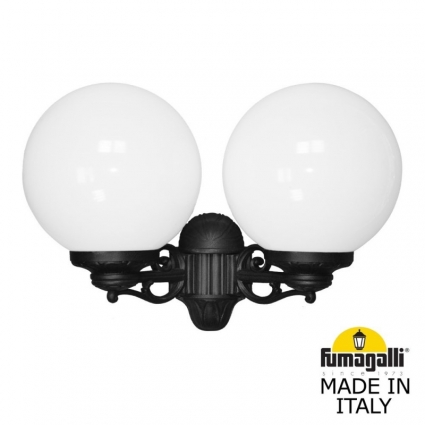 Уличный настенный светильник Fumagalli G30.141.000.AYE27 на площадь до 8 кв.м., цвет черный,  в классическом стиле