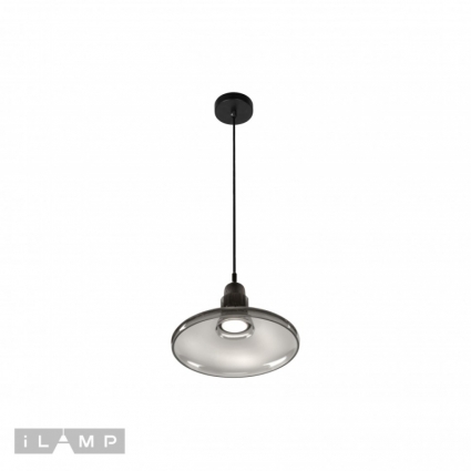 Подвесной светильник iLamp Puro AP9006-1D GR для кухни, цвет черный,  в современном стиле