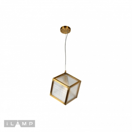 Подвесной светильник iLamp Square 8970-1B GLD для гостиной площадью до 2 кв.м.,  в современном стиле