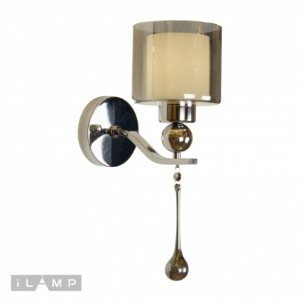 Бра iLamp Milano 70291-1B CR для спальни площадью до 2 кв.м., цвет хром,  в стиле модерн