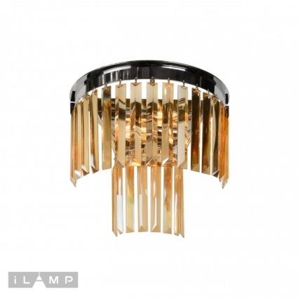 Бра iLamp Triumph 7382/2W CR для спальни площадью до 4 кв.м., цвет черный,  в стиле модерн