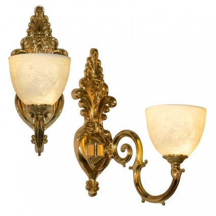Бра Bohemia Ivele Crystal Verona 7203B15/1/210 G P1 U Pair для больших залов площадью до 2 кв.м.,  в классическом стиле