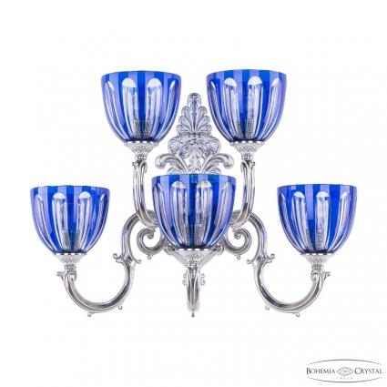 Бра Bohemia Ivele Crystal Verona 7203B15/3+2/210 NW P1 U Clear-Blue/H-1H для больших залов площадью до 10 кв.м.,  в классическом стиле