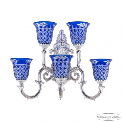 Бра Bohemia Ivele Crystal Verona 7203B15/3+2/210 NW P2 U Clear-Blue/H-1J для больших залов площадью до 10 кв.м.,  в классическом стиле