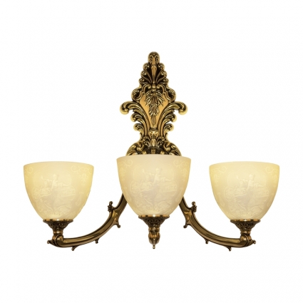 Бра Bohemia Ivele Crystal Verona 7211B15/3/210 GB P1 U Pair для больших залов площадью до 6 кв.м.,  в классическом стиле