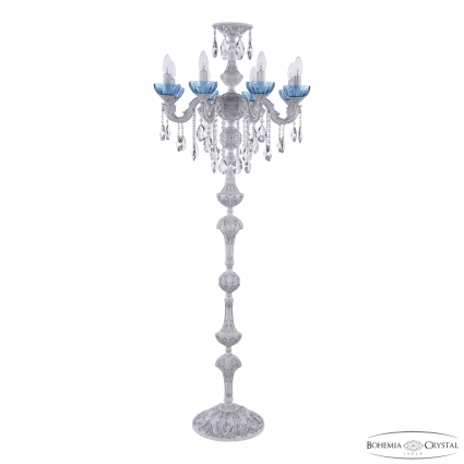 Торшер Bohemia Ivele Crystal AL79101T/8/175 B WMN P Aquamarine/M-1H для больших залов площадью до 16 кв.м.,  в классическом стиле