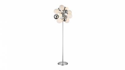 Торшер Lumina Deco Galaksida LDF 8565-10/16 CHR+GY для гостиной, цвет хром,  в стиле модерн