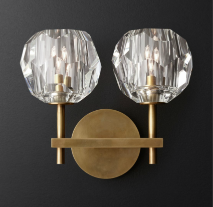 Бра ImperiumLoft RH Boule de Cristal 73769-22 для гостиной, цвет бронза