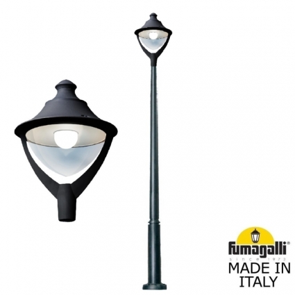 Парковый фонарь Fumagalli Beppe P50.362.000.AXH27, цвет черный,  в стиле модерн