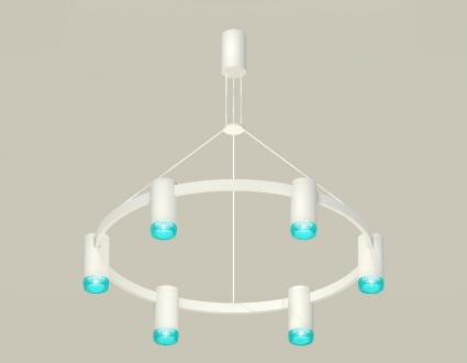Подвесная люстра Ambrella Light Traditional DIY (С9021, N6153) XB9021202 для офиса, цвет белый