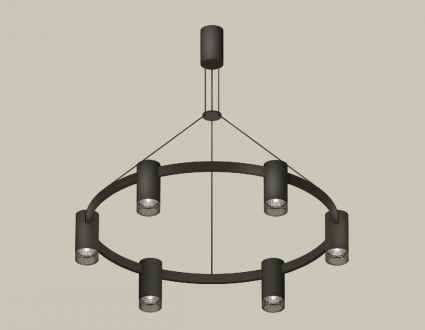 Подвесная люстра Ambrella Light Traditional DIY (С9022, N6151) XB9022201 для офиса, цвет черный
