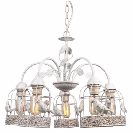 Подвесная люстра Arte Lamp Cincia A5090LM-5WG для спальни площадью до 11.1 кв.м.,  в стиле прованс