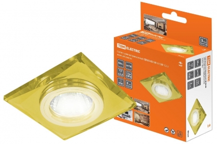 Встраиваемый светильник TDM Electric СВ 03-02 SQ0359-0047 для спальни, цвет желтый,  в современном стиле