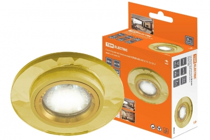 Встраиваемый светильник TDM Electric СВ 03-03 SQ0359-0050 для спальни, цвет желтый,  в современном стиле