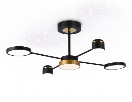 Люстра на штанге Ambrella Light Comfort LineTech FL51632 для гостиной площадью до 32 кв.м.
