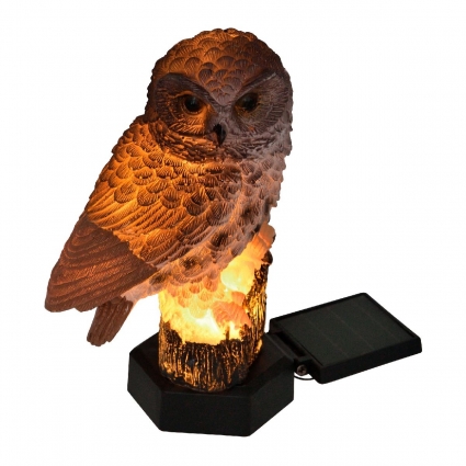 Садовый светильник на солнечной батарее Uniel USL-S-829/PM290 BROWN OWL UL-00011605, цвет коричневый,  в современном стиле