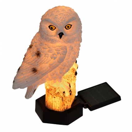 Садовый светильник на солнечной батарее Uniel USL-S-823/PM290 POLAR OWL UL-00011596, цвет белый,  в современном стиле