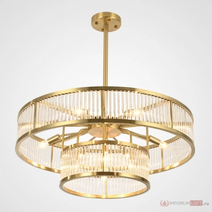 Люстра на штанге ImperiumLoft RH Marais Round Chandelier D80 147903-22 для больших залов площадью до 36 кв.м.,  в стиле модерн