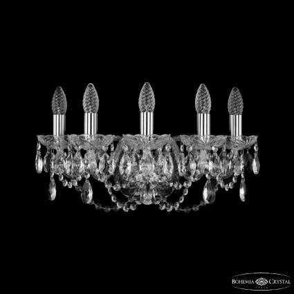 Бра Bohemia Ivele Crystal 1402B/5/160 Ni для гостиной площадью до 10 кв.м.,  в классическом стиле