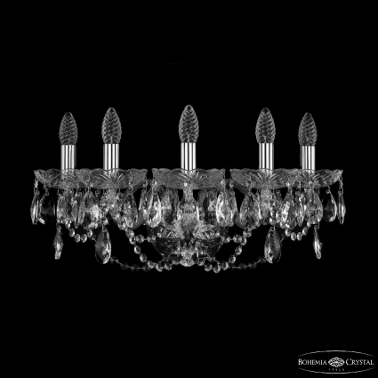 Бра Bohemia Ivele Crystal 1402B/5/195/XL Ni для гостиной площадью до 10 кв.м.,  в классическом стиле