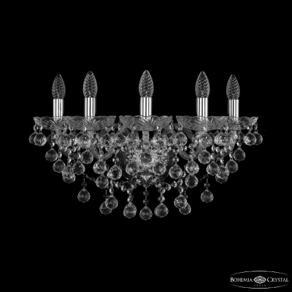 Бра Bohemia Ivele Crystal 1409B/5/195/XL Ni для гостиной площадью до 10 кв.м.,  в классическом стиле