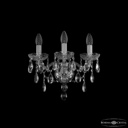 Бра Bohemia Ivele Crystal 1415B/3/141 Ni для гостиной площадью до 6 кв.м.,  в классическом стиле